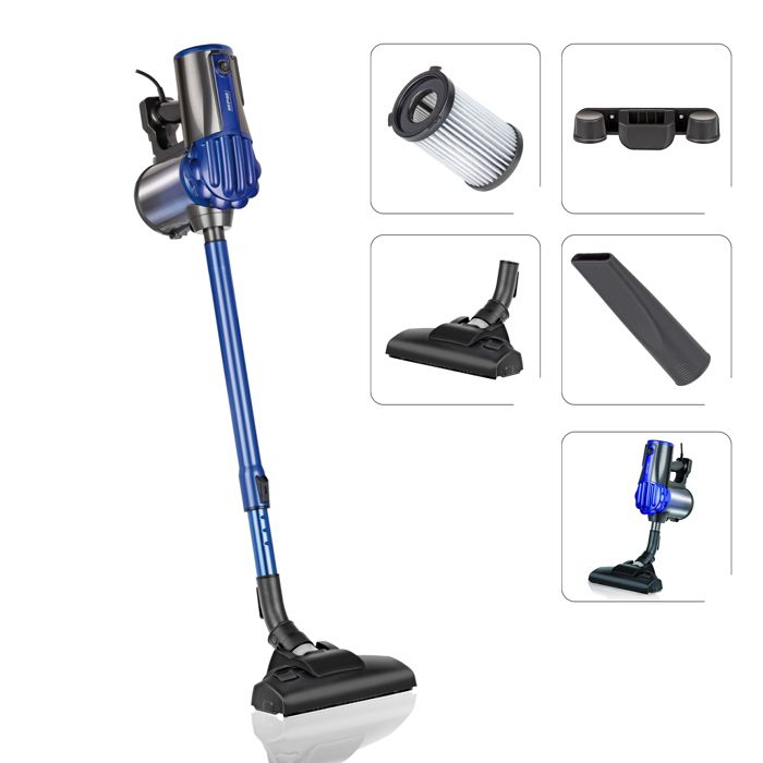Aspirateur vertical Filtre HEPA Cyclonique Puissant Sans sac Compact 600W MPM MOD-34 Azul 02631