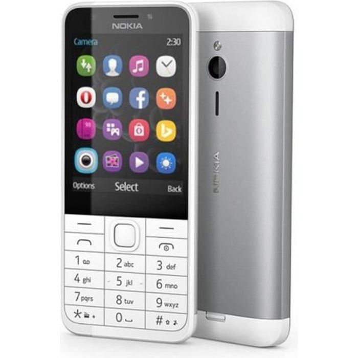 Nokia 230 DualSim blanc - Silver