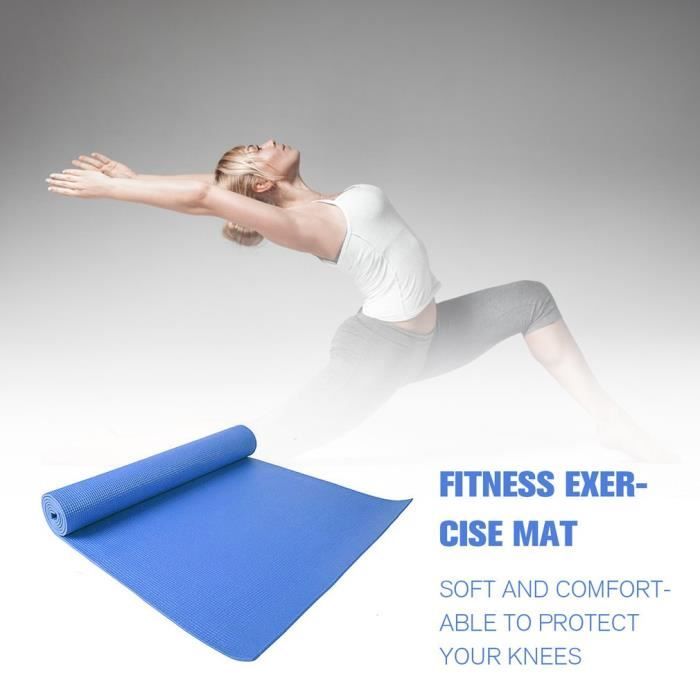 tapis de yoga antidérapants pour des exercices de fitness pour débutants bLEU