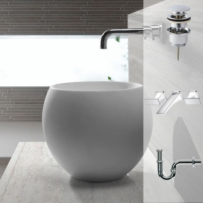 Pack Vasque Nature + Robinet Mural Concep't 0,000000