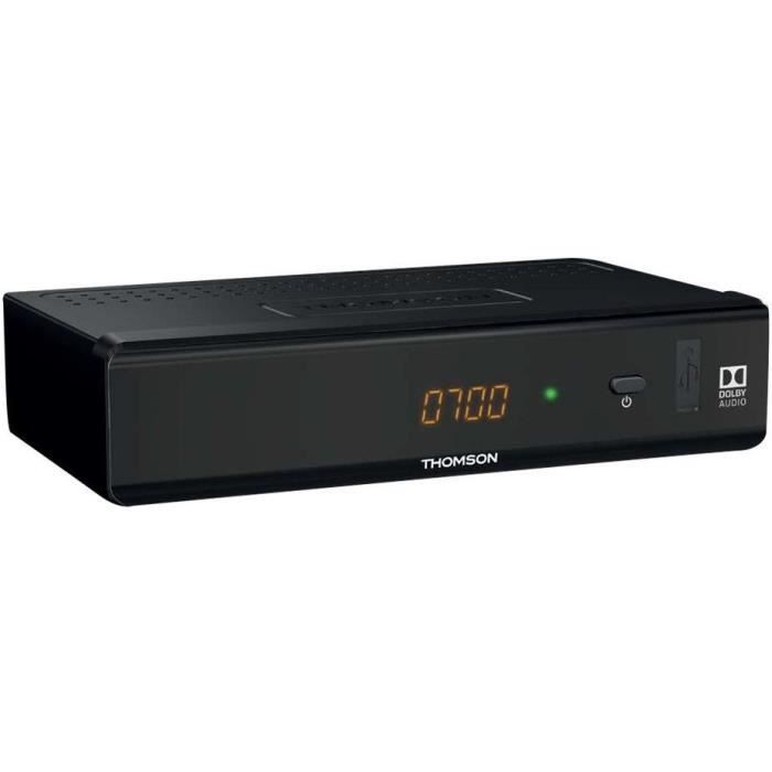 THOMSON THT 741 Décodeur TNT Full HD -DVB-T2 - Compatible HEVC265 - Récepteur/Tuner TV avec fonction enregistreur (HDMI, Péritel, US