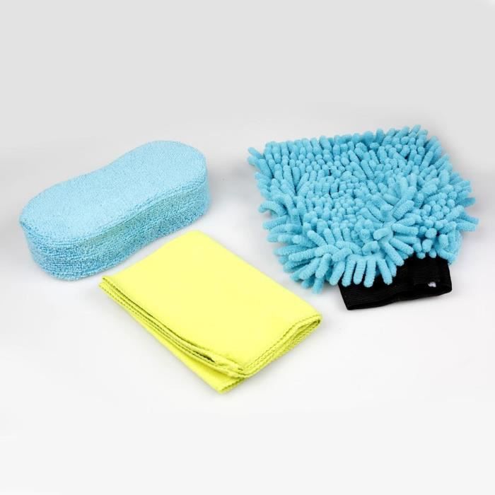 Kit de nettoyage Microfibre 3 pièces Voiture Moto Maison
