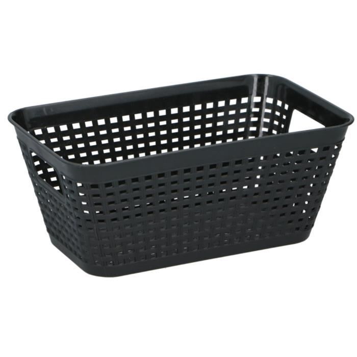 TOM panier de rangement 25,5 x 16 cm en polypropylène noir
