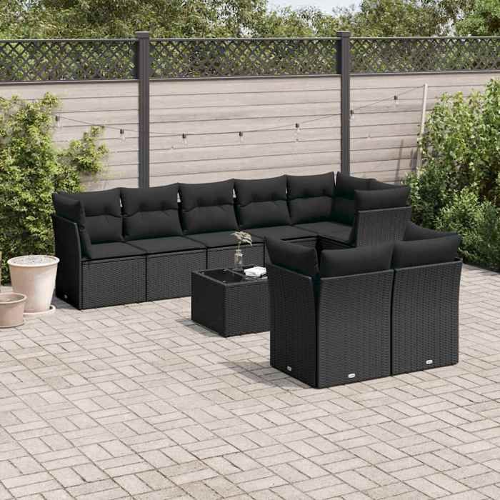 Salon de jardin VIDAXL 9 pcs