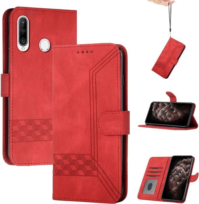 INGEN Collier pour Huawei P20 Lite Coque - Étui pour Téléphone avec Cordon Transparente TPU Bumper Lanyard Case Tour Housse en Silicone avec Collier - Noir
