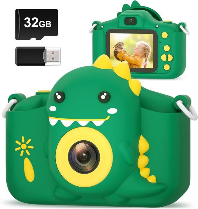 Tiatua Appareil Photo Enfant 1080P - Caméra Action 2 Pouces Avec Carte