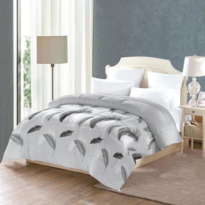 Couette Chaude 600 GSM - 220x240 Cm - Microfibre Douce Peau De Pêche - Ultra Moelleuse - 6