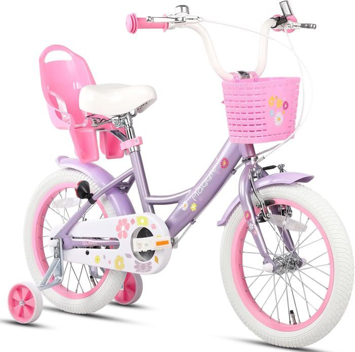 Glerc 14 Pouces vélo Enfant âge 2-7 Ans Fille vélo Style Princesse