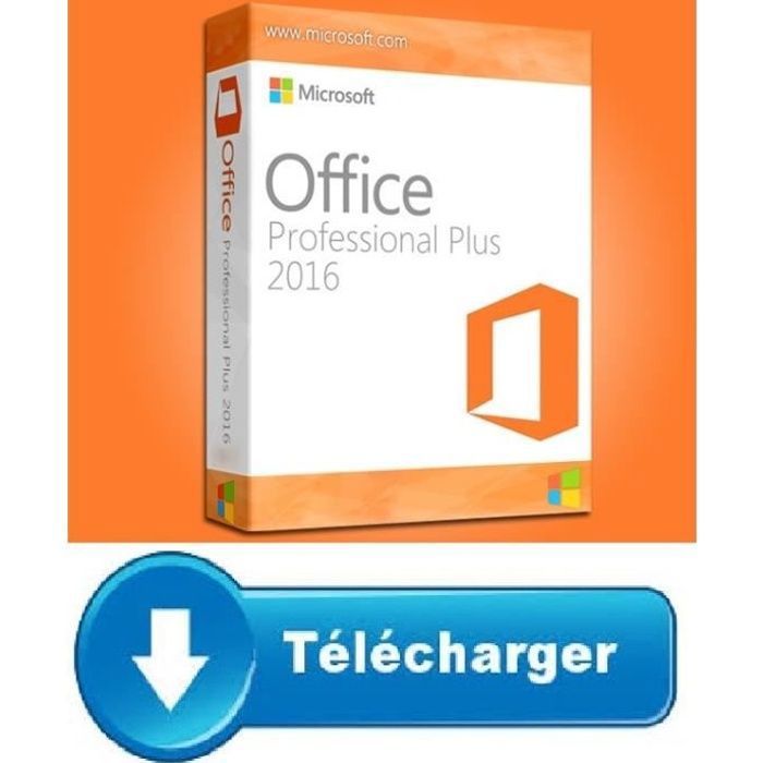 Microsoft Office 2016 Pro Plus PC Livraison 2H par email - En