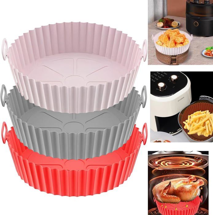 Lot de 2 moules en silicone pour friteuse à air, réutilisables, adaptés aux accessoires de friteuse à air | Leroy Merlin