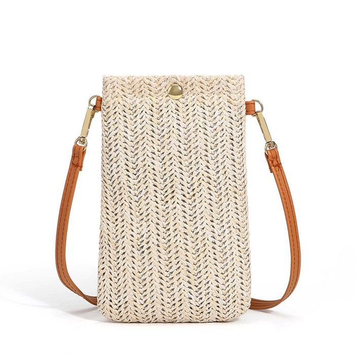 Sac pour téléphone portable sac à bandoulière pour femme sacs en paille pour femme sac de plage crossbody