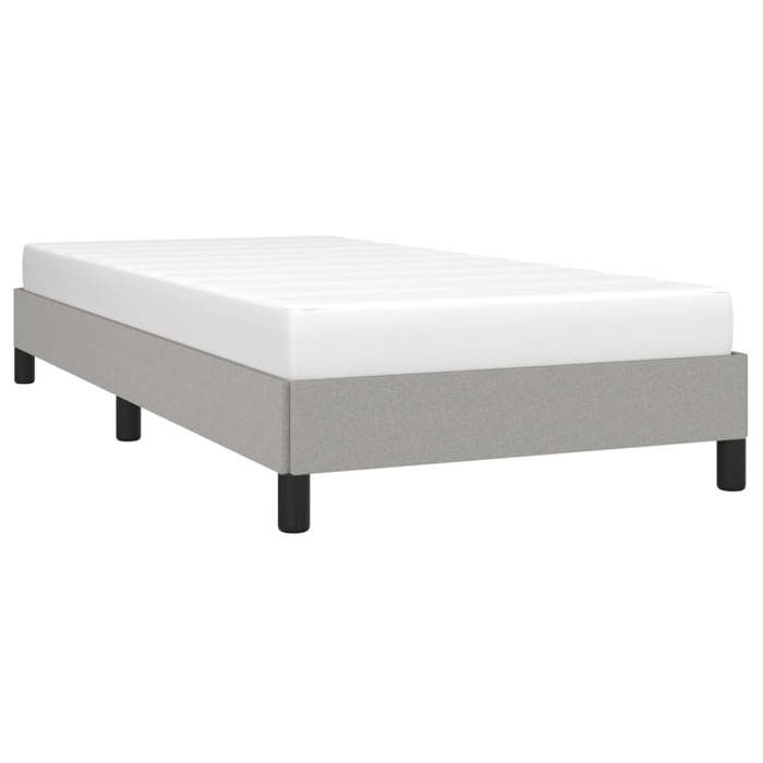 RemiseLit 1 personne Cadre de lit simple sans matelas gris clair 80 x 200 cm tissu JILIMAISON2025 38681973
