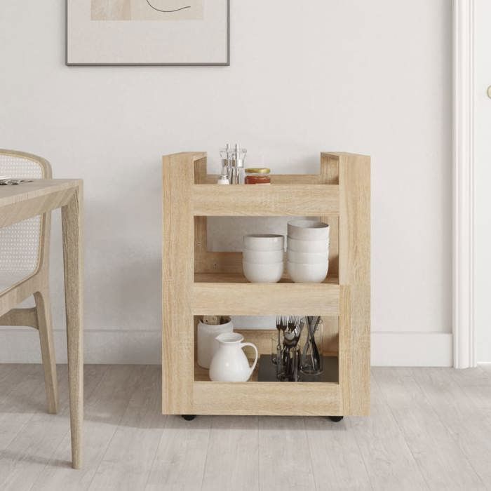 Top sélectionDesserte roulante/ Chariot de cuisine - JILLE - Chêne sonoma 60 x 45 x 80 cm Bois dingénierie LIFE05 1464453