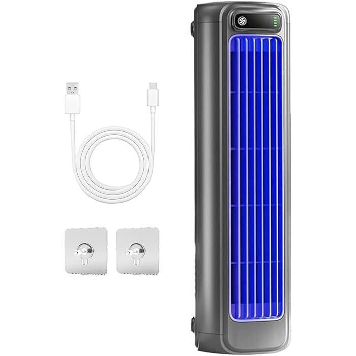 Climatiseur/ Ventilateur De Mur Portable Pour Cuisine - Sans Percer, 3 Vitesses, Refroidissement Rapide - Blanc/Gris