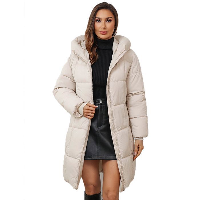 Doudoune Femme,Doudoune d'hiver Longue Légère avec Capuche