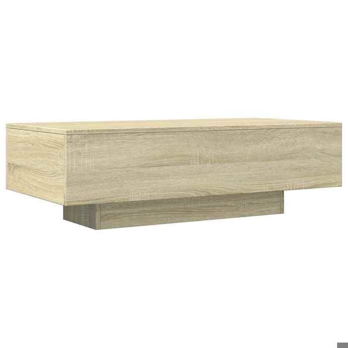 CLARENCE® Table basse - Petite Table dappoint - chêne sonoma 100x495x31 cm bois dingénierie ll3996