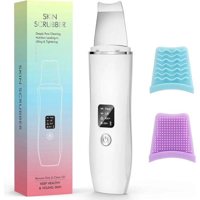 Épurateur de peau à ultrasons, spatule de Vibration du visage