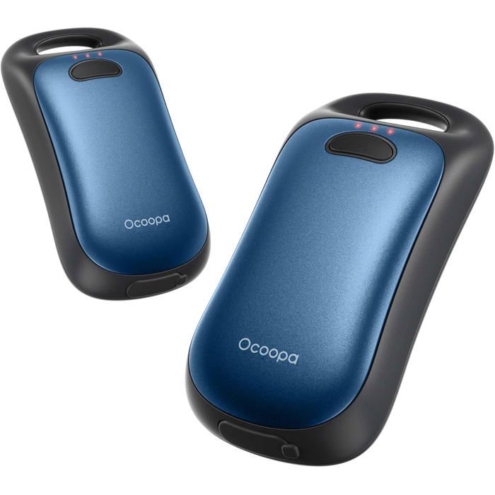 Cadeau Hiver Chaleur Lot De 2 Chauffe-mains Rechargeables Karecel - 6000 MAh, Double Face, En Silicone - Minces Et Portables Pour Gants, Poche Chauffe-mains Longue Autonomie 3 Réglages