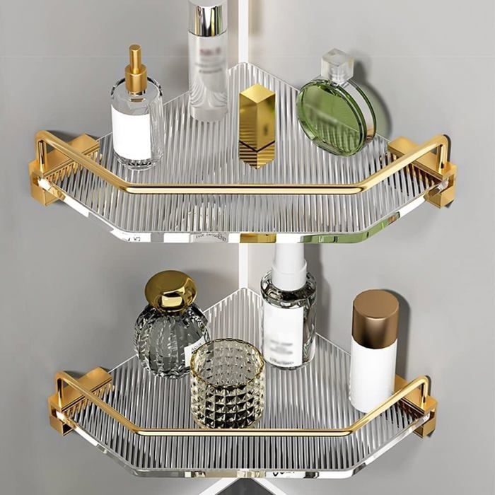 Étagère de douche étagère de douche murale en acrylique sans perçage étagère de cuisine porte-bouteilles dépices