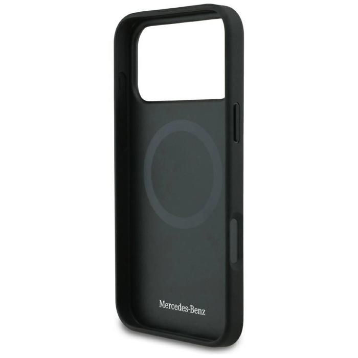 Coque - MERCEDES - iPhone 17 Pro Max - MagSafe - Cuir véritable - Logo métal 3D