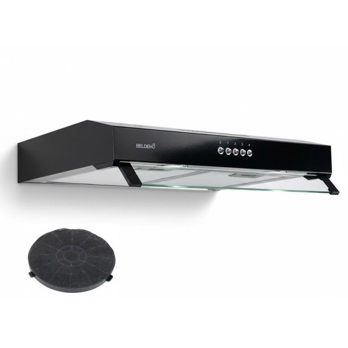 BELDEKO Hotte Casquette 60 cm Noir Performance A+ Design - Marque Française