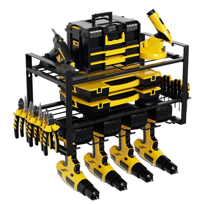 Étagère Murale Rangement Outils Outil barre doutils visseuse sans fil outil panneau à outils fer magasin doutils garage