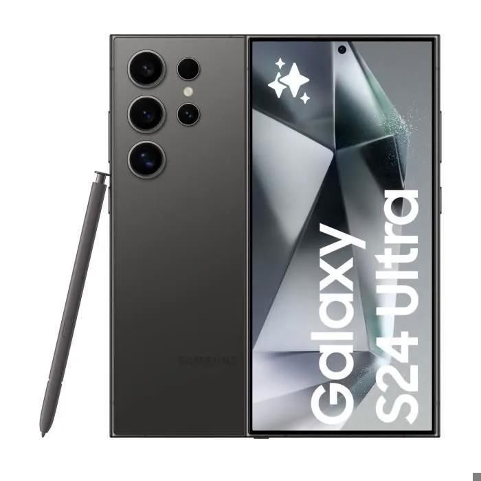 Smartphone - SAMSUNG Galaxy S24 Ultra 256Go 5G - Noir - Single SIM Version Américaine