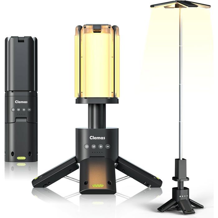 Lampe de camping télescopique rechargeable batterie 14000mAh lampe de camping LED multifonction magnétique éclairage de chantier