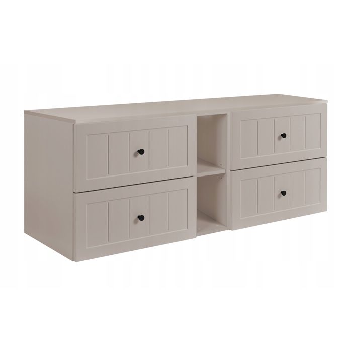 RODAN Meuble sous Lavabo 140 cm CLASSIC façade profilée - Cachemire