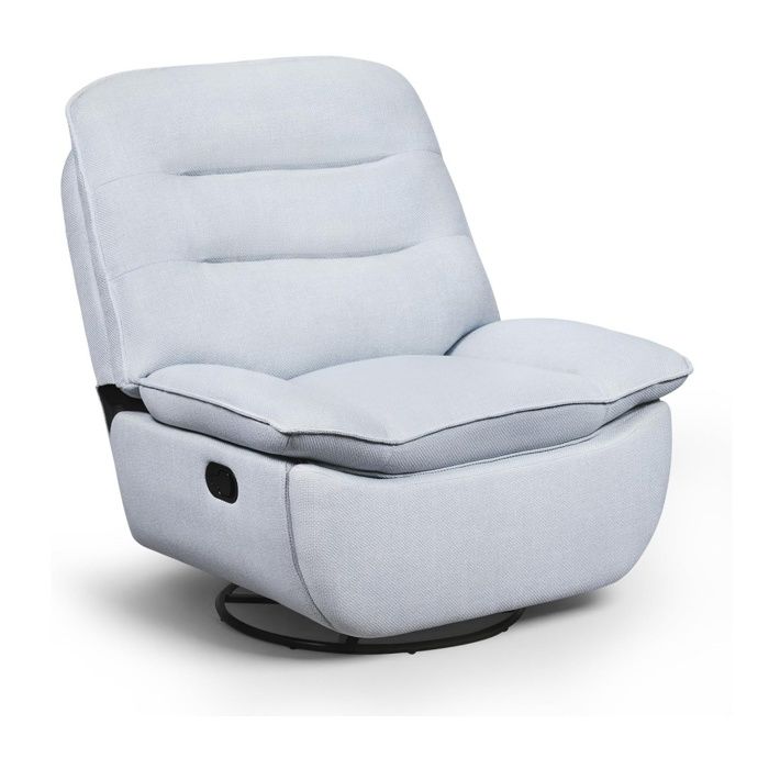 Fauteuil relax bleu clair - WOLTU - Pivotant à 360° - Repose-pieds pliable - Assise inclinable et allongeable- Tissu Aspect Lin Fauteuil relax bleu clair - WOLTU - Pivotant à 360° - Repose-pieds pliable - Assise inclinable et allongeable- Tissu Aspect Lin