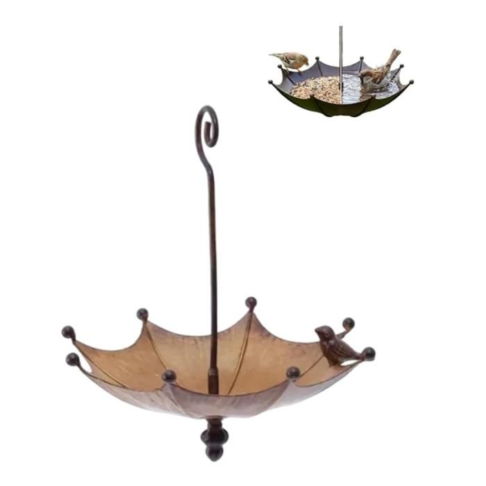 Mangeoire et Bain pour Oiseaux Suspendu Vintage Plateau Double Usage Décoration Jardin - Aishang DISTRIBUTEUR DALIMENT
