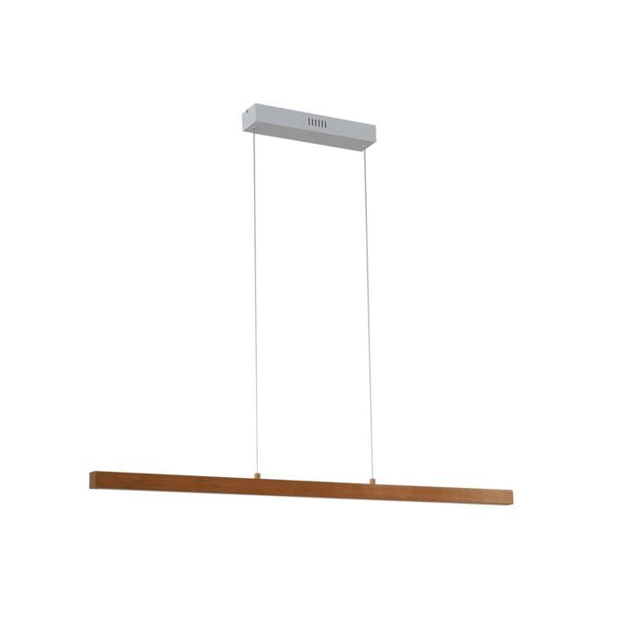 Suspension ampoules LED - Lucande - lampe suspendue - Bois - 122 x 4 x 4 cm - bois