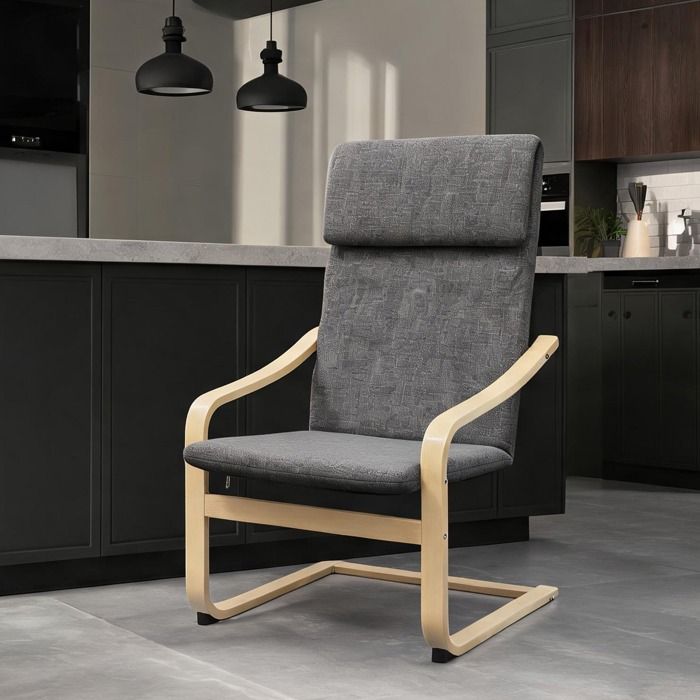 Gris and léger et confortable Dining Chairs and Benches with 31.1 x 25.6 x 38.6 in