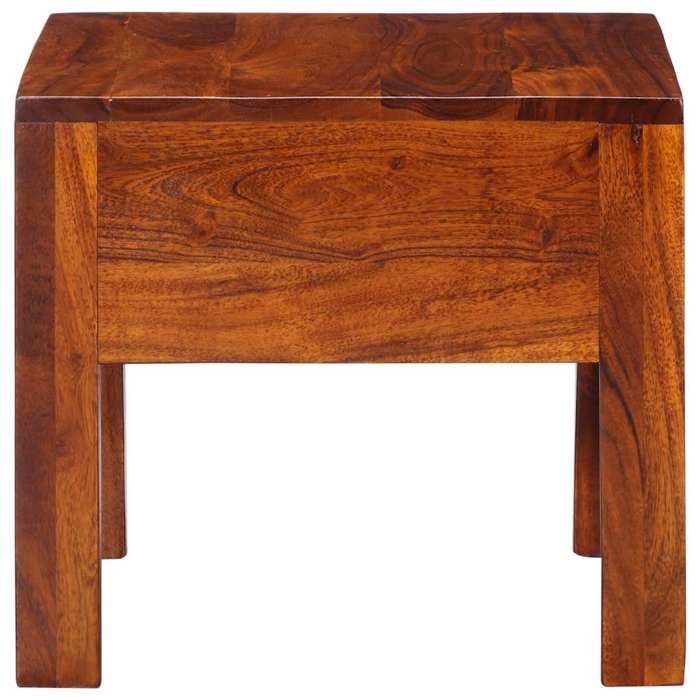 Petite Table intérieure - Table de chevet 40x40x36 cm - bois dacacia massif - design élégant(67136)
