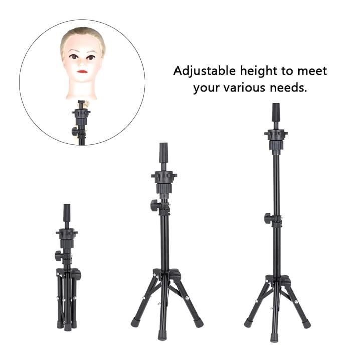 Support Tête De Mannequin En Mousse - Noir, Hauteur 27 Cm, Pour Perruques, Chapeaux, Accessoires, Neuf