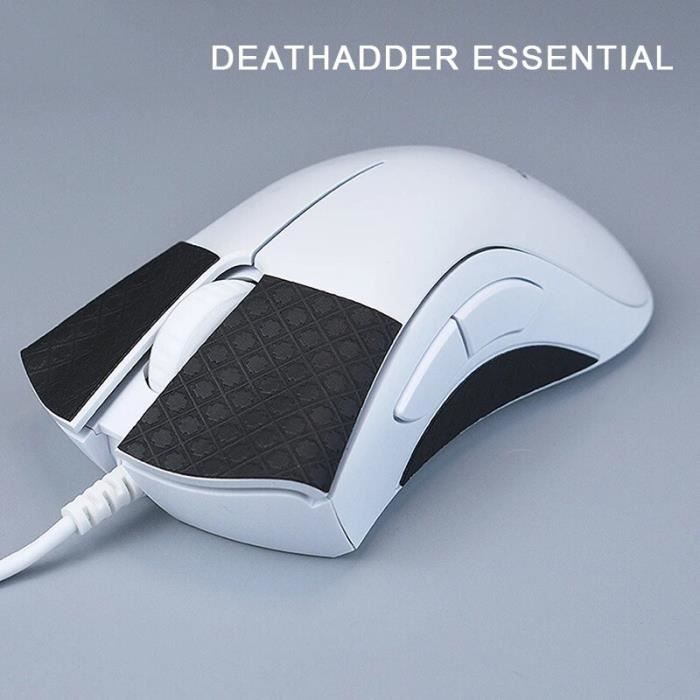 Uqezagpa Lot De 2 Patins De Souris Autocollants à Bords Incurvés Pour Souris DeathAdder Blanc