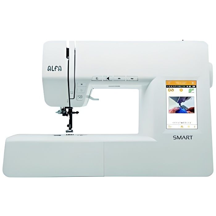Machine à coudre - Alfa - SMART - Électronique - 70 points - Blanc - Alfa