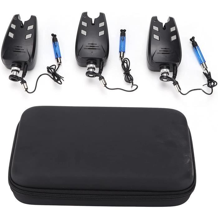 Lot De 4 Détecteurs De Touche LED Pour Pêche à La Carpe - Sac Inclus