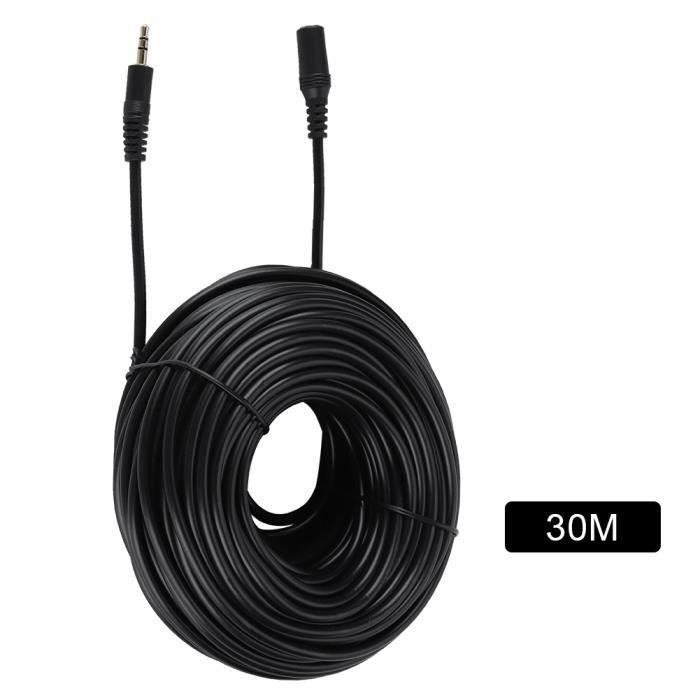 BOYOU 3,5 mm mâle à femelle Câble d'extension audio Jack Câble auxiliaire pour casque de smartphone stéréo 30 m