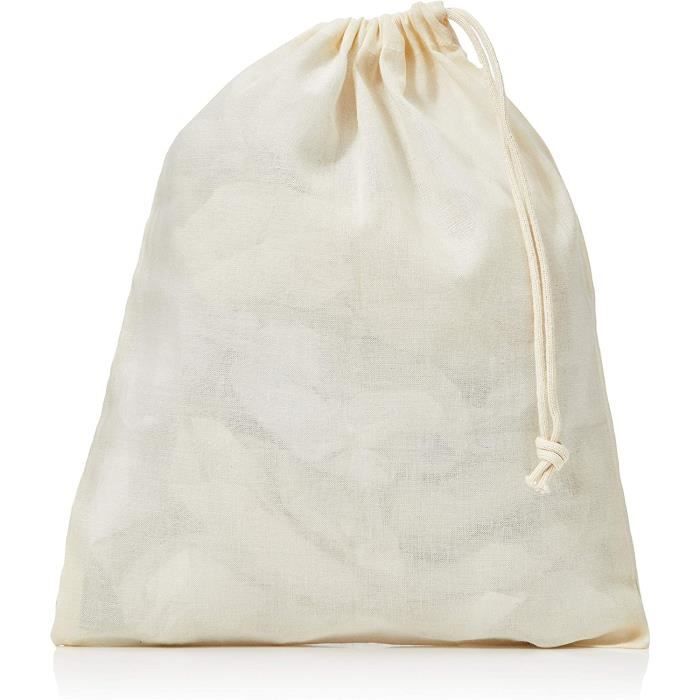Lot De 20 Sacs En Tissu Coton 30x19.5cm Avec Cordon - Sacs Réutilisables Mousseline Pour Cadeaux, Courses Et Stockage