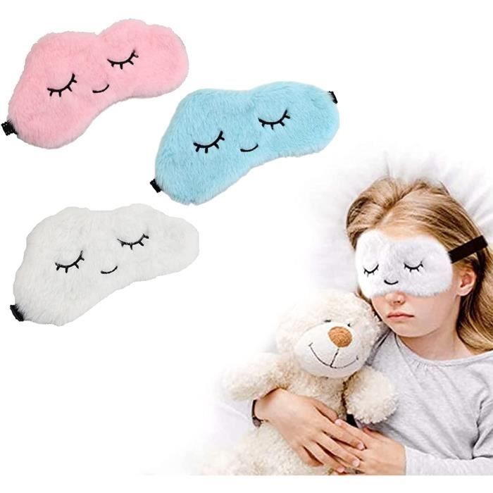 Lot de 4 masques pour les yeux en peluche pour adultes et enfants :  : Hygiène et Santé