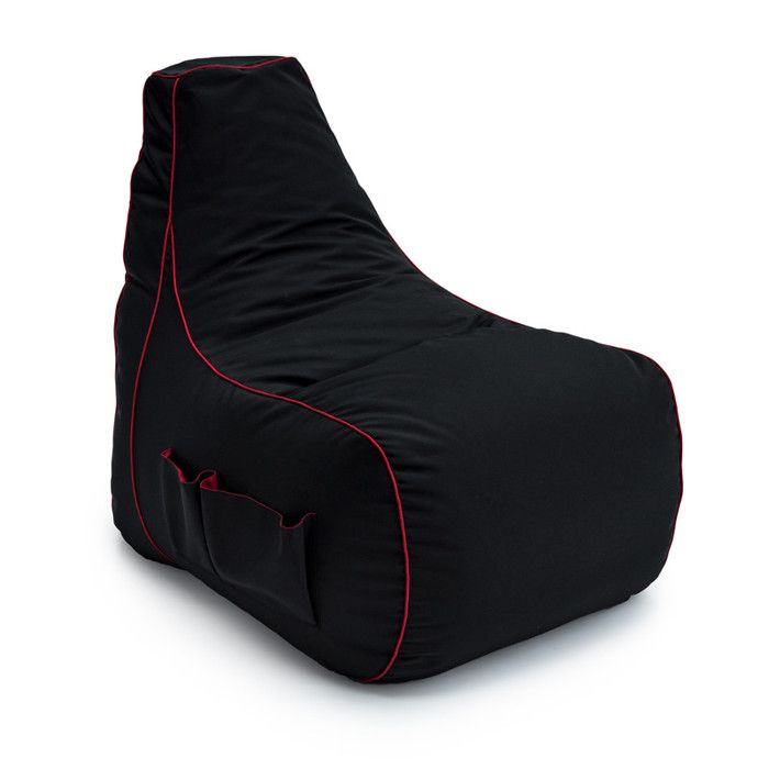 Fauteuil Gaming Bean Bag Game Over Avec Repose-Pieds - Résistant à L'Eau, Poches, Taille 83x60x83 Cm