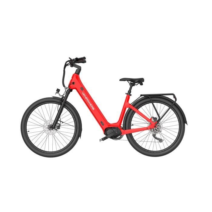 Velo Electrique Vanpower Urban Glide Ultra Rouge Lave Taille L Autonomie 110 km Cdiscount Sport