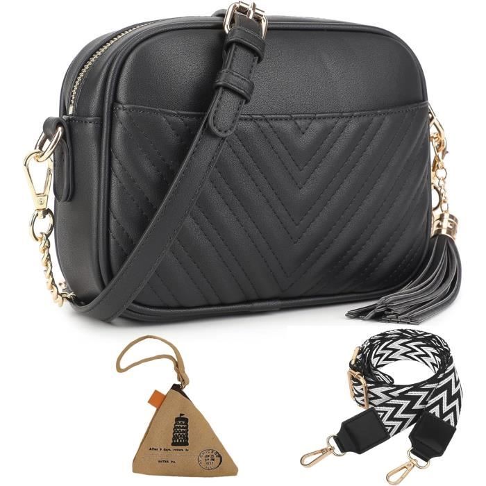 Sac À Main Femme Élégant Sac Bandoulière Plusieurs Poches Sac Fourre