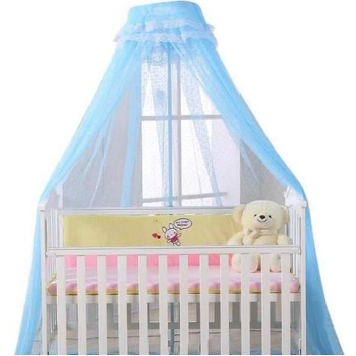 Ciel De Lit Bebe Avec Support Moustiquaire Ronde Lit Bebe Baldaquin Decoratif Bleu Cdiscount Puericulture Eveil Bebe