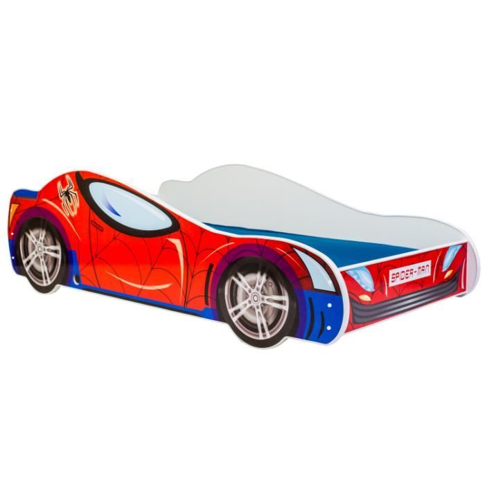 Lit Enfant Voiture Spider 140x70 Sommier Matelas Achat Vente Lit Complet Lit Enfant Voiture Spider Cdiscount