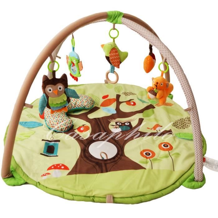 Jaune Cpippo 4 en 1 Tapis Enfant,Bébé Gym Tapis De Jeu Bébé,Tapis Musical dÉveil de la Jungle pour Bébé Ours Peluche Jouet Cadre,105×105×60cm 