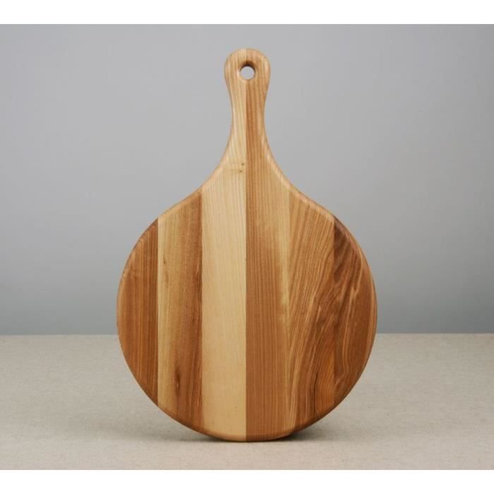 Lot De 3 Planches à Pizza Bambou - 33 Cm, Poignée, Planche à Découper Ronde - 10