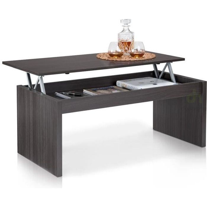 Table Basse Plateau Relevable Grise Achat Vente Table Basse Table Basse Zenit Grise Cdiscount