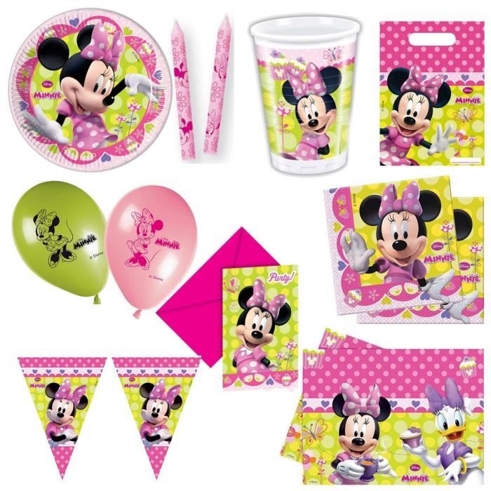 Kit Decoration Anniversaire Minnie Pour 8 Entans 2009965481631
